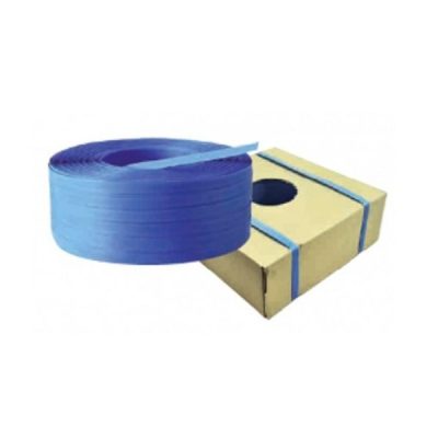 Blue polypropylene hand strap in dispenser box 15mm x 1000m 1 roll-11.03-15