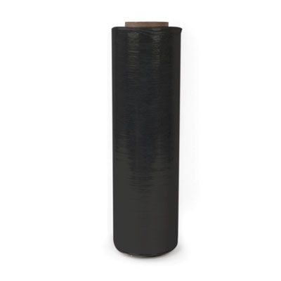 Black blown hand held stretch film roll 500mm 25um 4 rolls/ctn-sfb09-b