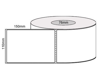 Shipping & Freight Labels-102x150mm-White Direct Thermal Perforated Labels, Permanent Adhesive ...