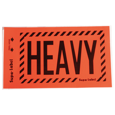 Fluoro Labels-HEAVY Labels 129mmx75mm 500 Pack Packaging Stickers -L007