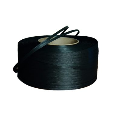 Polypropylene strapping 12mm x 2000m black 200mm core 1 roll-11.07