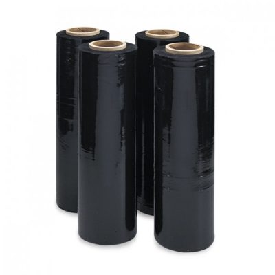 Black cast stretch film-hand roll 500mm 25um 4 rolls/ctn-sfb01-c