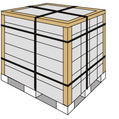 Pack of 25 White Cardboard Corner Pallet Edge Protectors 60x60x4x2000mm-17.24-2m