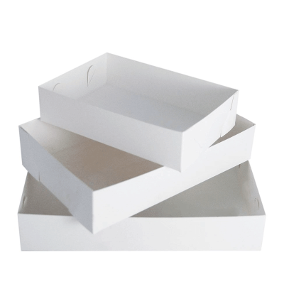 Cake / Food Tray No. 23 Double White 150mm x 230mm x 45mm 200 Pack