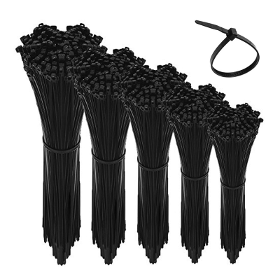 300mm x 4.8mm Black Cable Ties (Pack of 100)-11.16.06