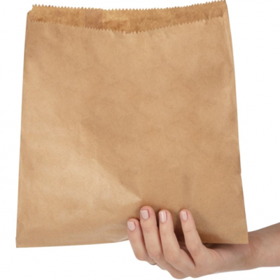 Brown Kraft Paper Bags 6 LONG/FLAT 235mm x 320mm 500 pack