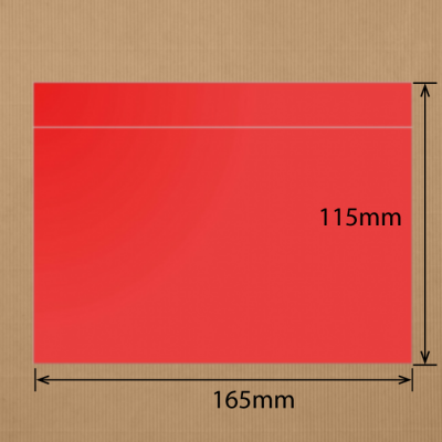 RED Plain Self Adhesive Packaging Envelopes 115X165mm 1000 Pack-R01P