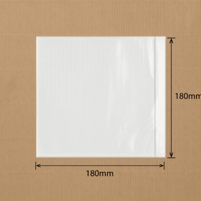 Clear Plain Self Adhesive Packaging Envelopes 180x180mm 1000 Pack-C10P