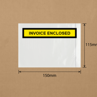 Clear Invoice Enclosed Envelopes 115x150mm 1000 Pack-C04IE